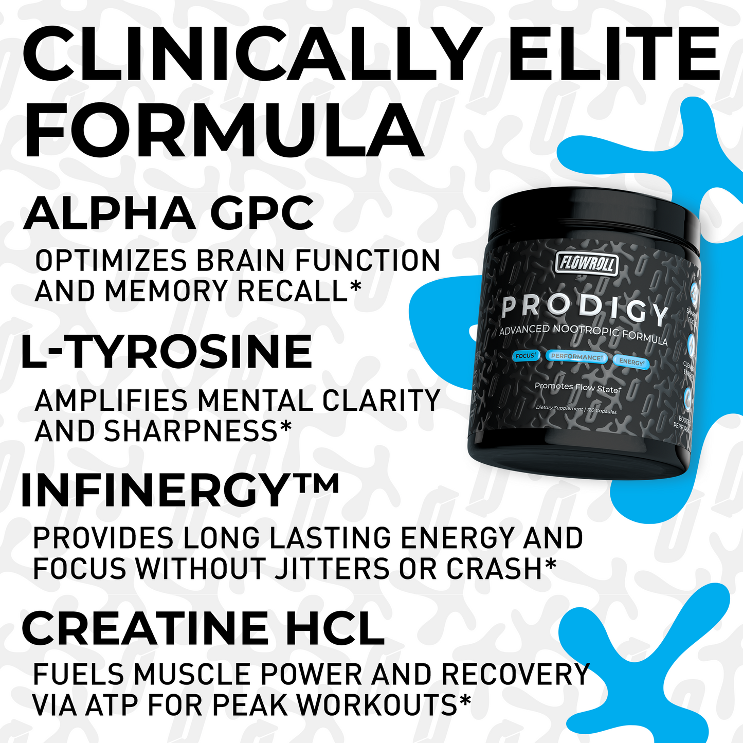 Prodigy - Natural Nootropic Supplement for Focus, Memory, Energy, & Peak Performance - 120 Capsules (30 Servings)