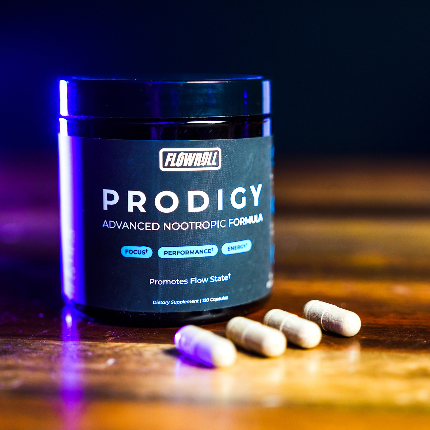 Prodigy - Natural Nootropic Supplement for Focus, Memory, Energy, & Peak Performance - 120 Capsules (30 Servings)